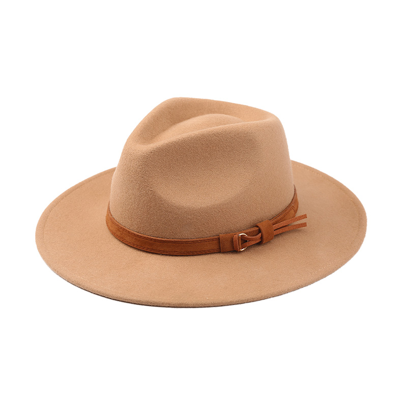 2022 high quality  100% wool custom stiff  leather bands fedora hats felt hat