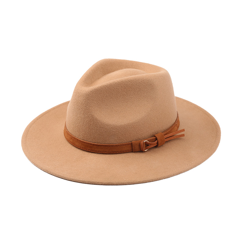 2022 spring summer high quality men women unisex 100% wool custom stiff wide brim leather bands fedora hats felt hat