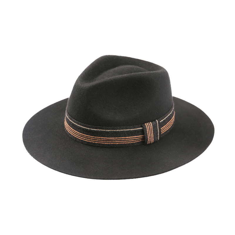 New Design Custom Fedora Felt Hat With Ribbon