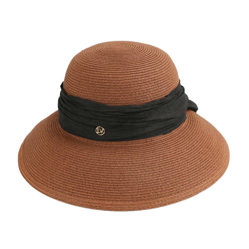 Foldable Straw Summer Sun Hat for Women SPF 50 Wide Brim