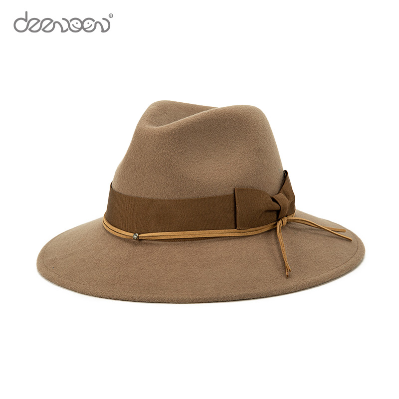 Unisex Generous Wide Brim Fashion Hat 100% Australian Wool Fedora Felt Hat
