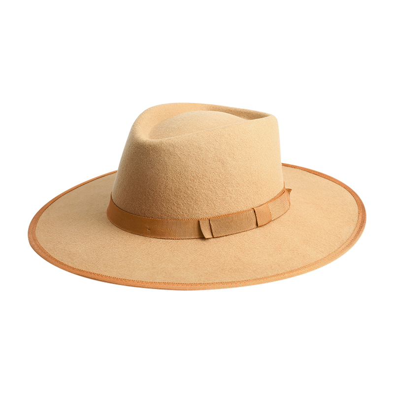Linglong Hot Sale Hand Made 100% Australian Wool Crushable Fedora Hats For Women Wholesale Felt Hats