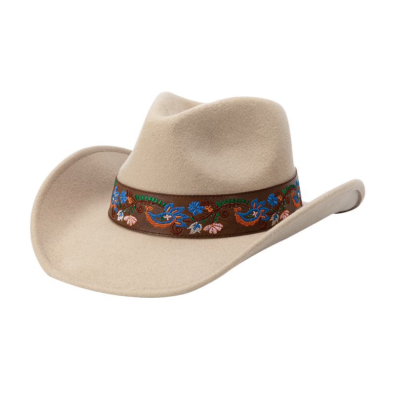 Wholesale Western Natural Grass Cowboy Hat Custom Hat Cowboy Leather Belt Women Men Cowboy