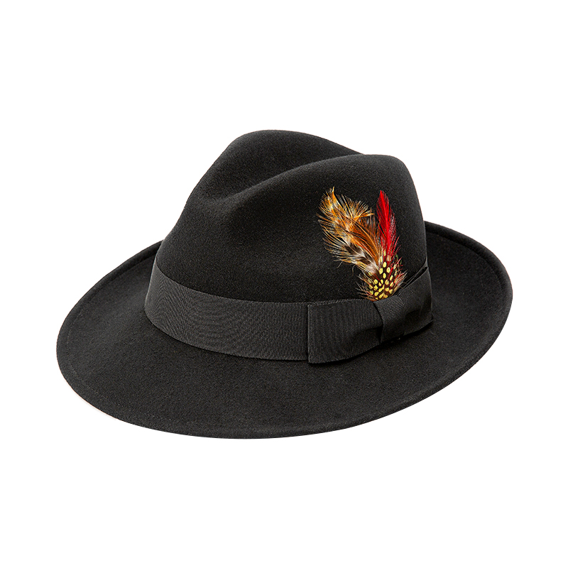 New Design  Custom Unisex Generous  Wide Brim Fashion Hat 100% Australian Wool Fedora Felt Hat