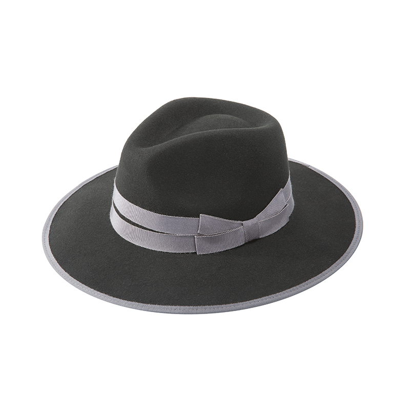 Women'S  Washed Rolled Short Brim Foldable Crushable Elastic 100% Wool Fedora Hats Felt Hat 