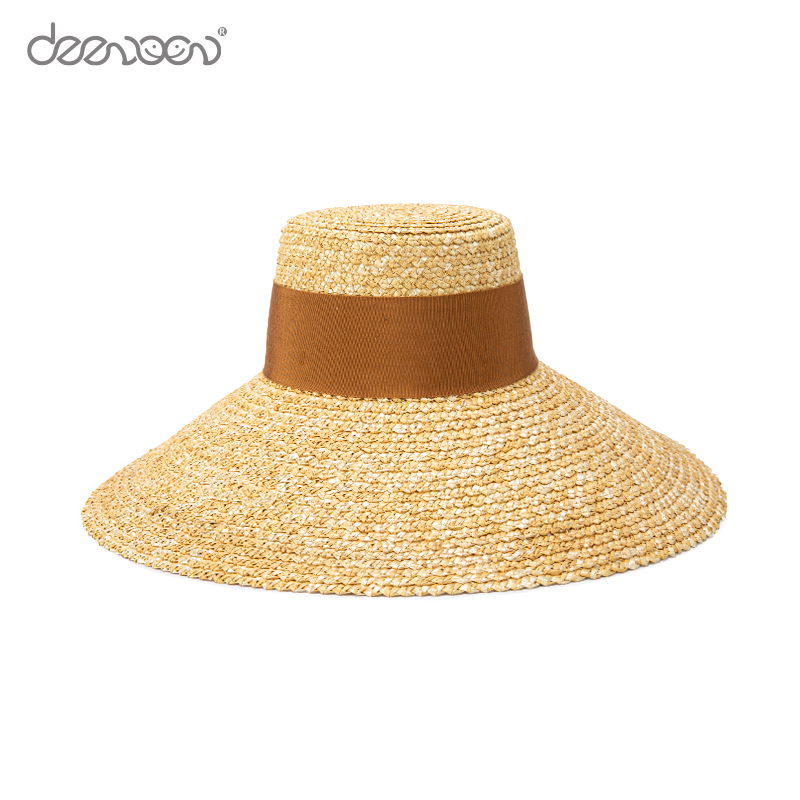 Women'S Unisex Wide Brim Sun Beach Straw Hat 