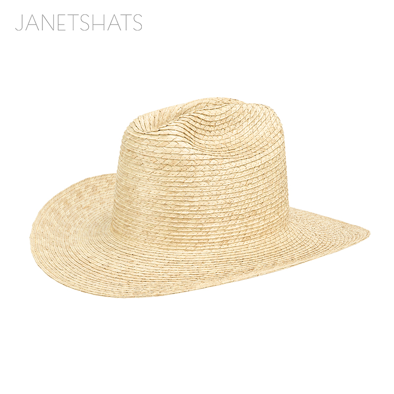 Outdoor Paper Boho Straw Hat Cowboy With Leather Band Cowboy Hat Straw