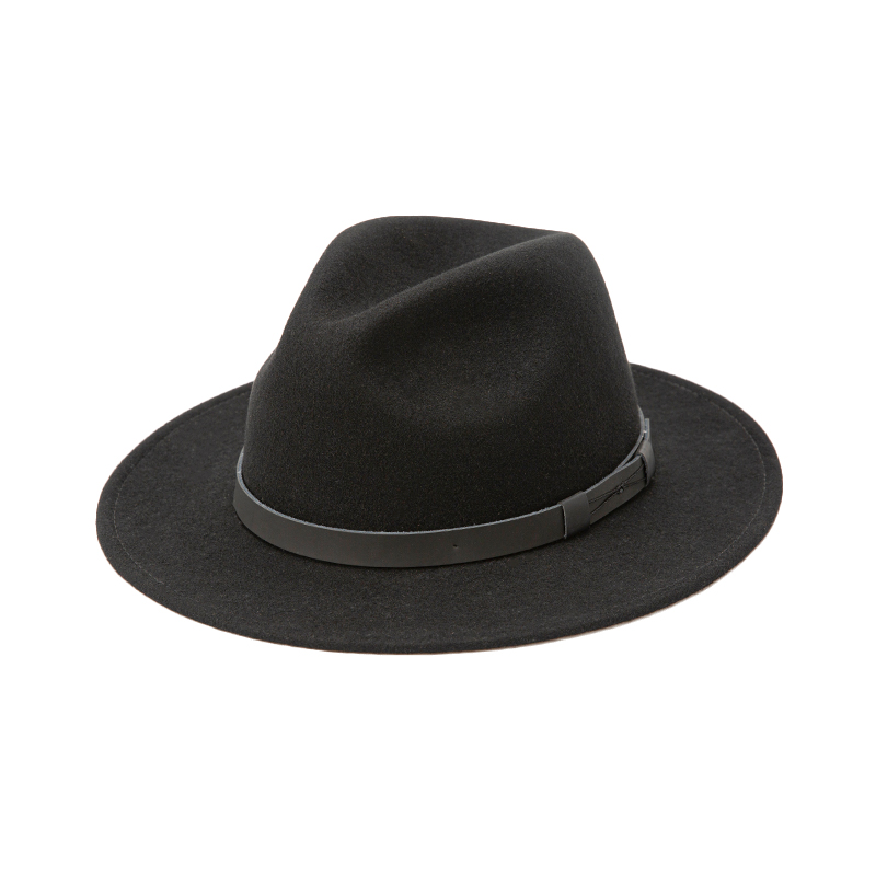  Washed Rolled Short Brim Foldable Crushable Elastic 100% Wool Fedora Hats Felt Hat 
