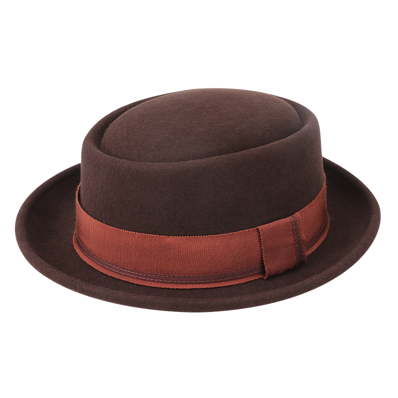  100% Australian Pork Pie Wool Boater Flat Top Hats