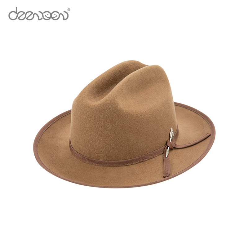 Wholesale Quality Womens Party 100% Wool Fedora Hats With Ribbon Bands Panama Felt Hat