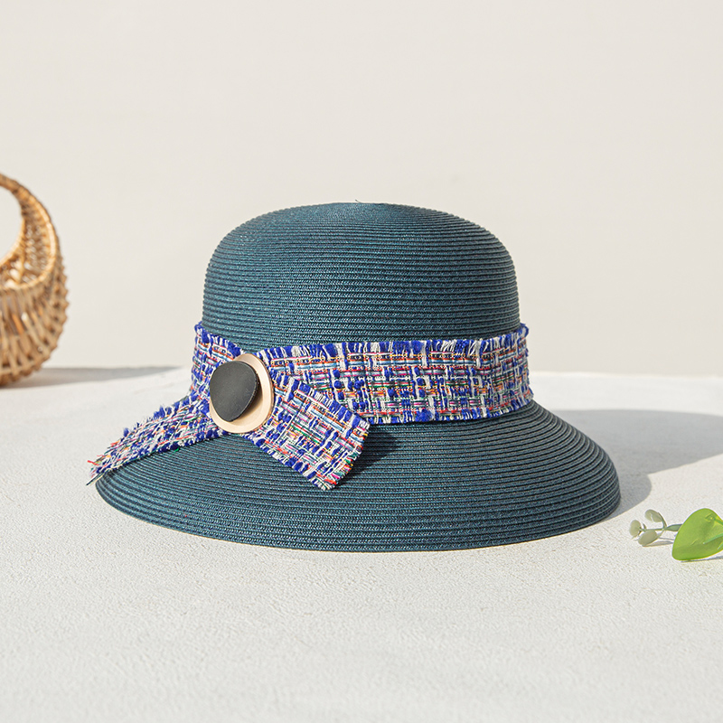  Summer Women For Folding Soft Brim Knitted Beach Sport Sun Straw Beanie Hat