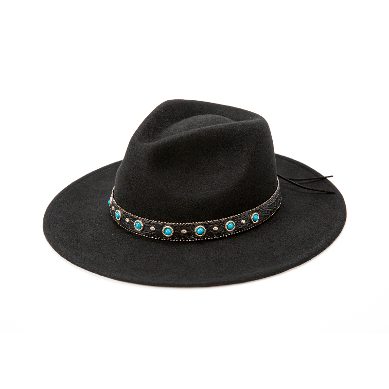 Custom Spring Outdoor Men Brown Australia Wool Rolled Brim Felt Fedora Hat